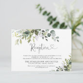 D'accompagnement Carte d'invitation de réception de mariage Eucalyp (Debout devant)