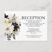 D'accompagnement Carte d'invitation de réception de mariage noir et (Devant)