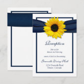 D'accompagnement Carte d'invitation de réception de mariage Ruban B (Devant / Derrière)