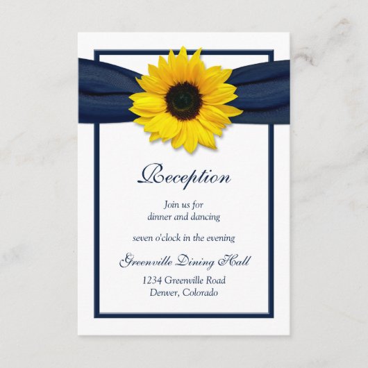 D'accompagnement Carte d'invitation de réception de mariage Ruban B (Devant)
