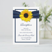 D'accompagnement Carte d'invitation de réception de mariage Ruban B (Debout devant)