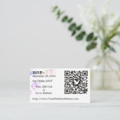 D'accompagnement Carte d'invitation de réponse de mariage avec code (Debout devant)