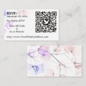 D'accompagnement Carte d'invitation de réponse de mariage avec code (Devant / Derrière)