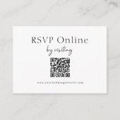 D'accompagnement Carte d'invitation de réponse de site web minimali (Devant)