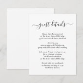 D'accompagnement Carte d'invitation élégante moderne noir et blanc (Devant / Derrière)