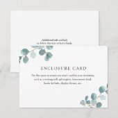 D'accompagnement Carte d'invitation Eucalyptus Dollar d'Argent (Devant / Derrière)