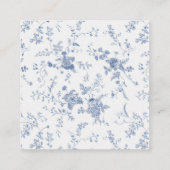 D'accompagnement Carte d'invitation florale bleue Something Blue (Dos)