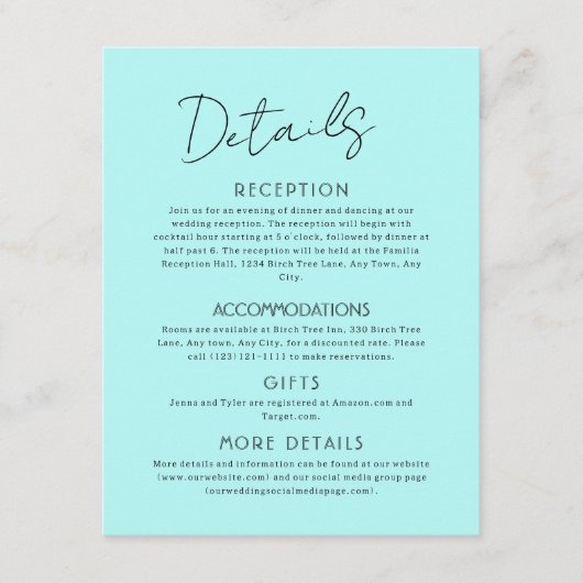 D'accompagnement Carte d'invitation grand format pour mariage North (Devant)