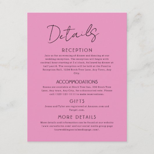 D'accompagnement Carte d'invitation grand format pour mariage sous  (Devant)
