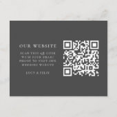 D'accompagnement Carte d'invitation jointe au site web de mariage | (Dos)