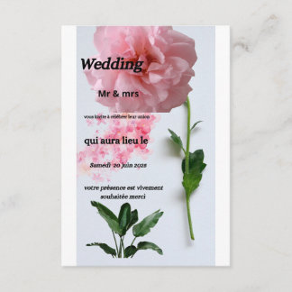 D'accompagnement Carte d'invitation mariage