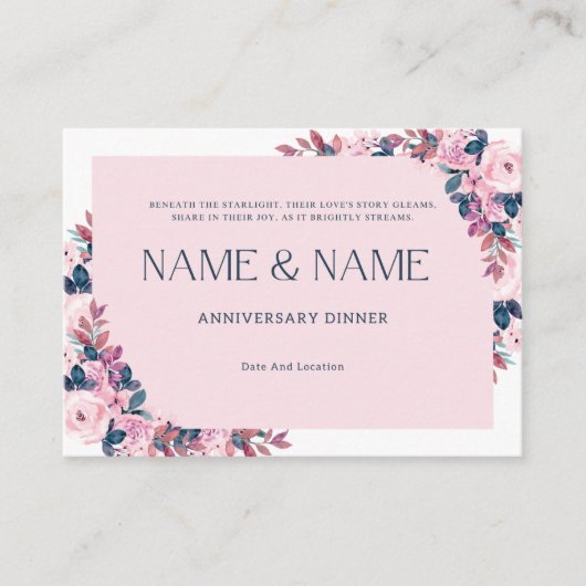 D'accompagnement Carte d'invitation pour l'anniversaire du cadre bo (Devant)