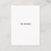 D'accompagnement Carte d'invitation pour réception de détails de fê (Dos)