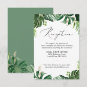 D'accompagnement Carte d'invitation pour réception de mariage tropi (Devant / Derrière)