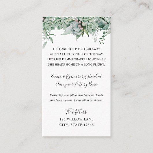 D'accompagnement Carte d'invitation pour une baby shower à distance (Devant)