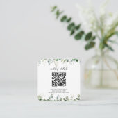 D'accompagnement Carte d'invitation QR Code Photo RSVP avec verdure (Debout devant)