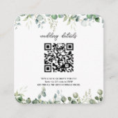 D'accompagnement Carte d'invitation QR Code Photo RSVP avec verdure (Devant)