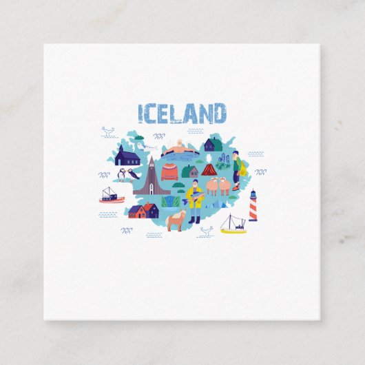 D'accompagnement carte d'Islande (Devant)