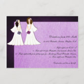 D'accompagnement Carte d'itinéraire de Mariage lesbien de deux mari (Dos)