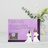 D'accompagnement Carte d'itinéraire de Mariage lesbien de deux mari (Debout devant)