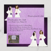 D'accompagnement Carte d'itinéraire de Mariage lesbien de deux mari (Devant / Derrière)