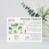 D'accompagnement Carte d'itinéraire de week-end de mariage dans le (Debout devant)