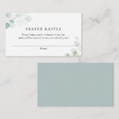 D'accompagnement Carte du boîtier de couches d'aquarelle Eucalyptus (Devant / Derrière)