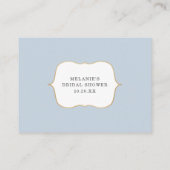 D'accompagnement Carte du boîtier de demande d'or bleu Dusty (Dos)