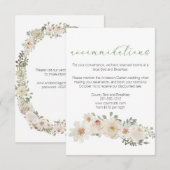 D'accompagnement Carte du boîtier de mariage élégant à la florale b (Devant / Derrière)