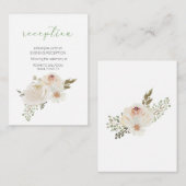 D'accompagnement Carte du boîtier de mariage élégant à la florale b (Devant / Derrière)