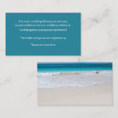 D'accompagnement Carte du boîtier de mariage White Beach (Devant / Derrière)