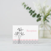 D'accompagnement Carte du boîtier de réception à fleurs rose gris b (Debout devant)