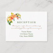 D'accompagnement Carte du boîtier de réception à l'aquarelle fleuri (Devant)