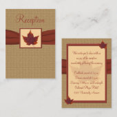 D'accompagnement Carte du boîtier de réception feuille d'automne (Devant / Derrière)