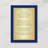 D'accompagnement Carte du boîtier de réception Monogram Blue Gold S (Dos)