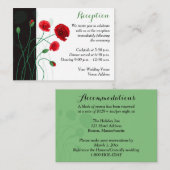 D'accompagnement Carte du boîtier de réception | Poppies rouges (Devant / Derrière)