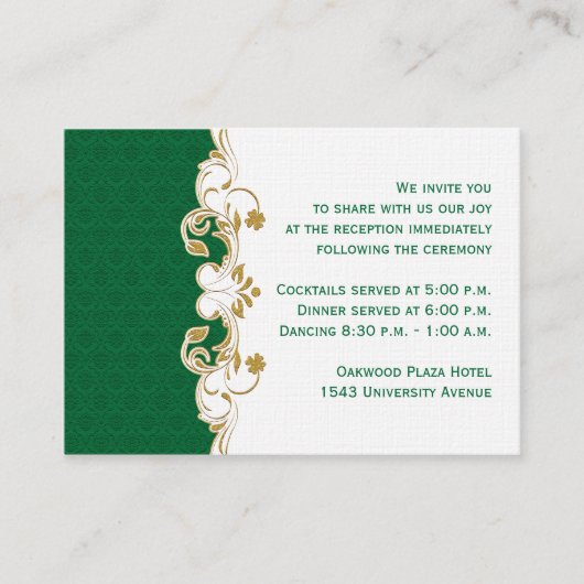 D'accompagnement Carte du boîtier de réception verte, dorée, blanch (Devant)