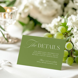 D'accompagnement Carte du boîtier d'information du Mariage vert Sag