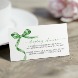 D'accompagnement Carte du boîtier du Baby shower d'affichage Bow ve