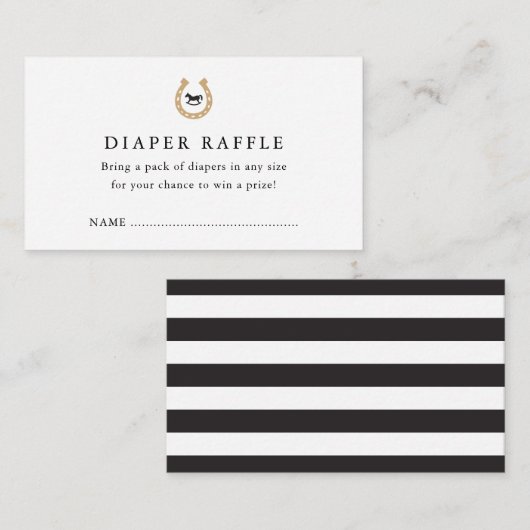 D'accompagnement Carte du boîtier du Baby shower Derby (Devant / Derrière)