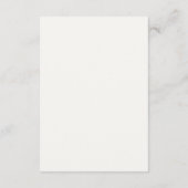D'accompagnement Carte du boîtier du code vestimentaire du Mariage  (Dos)