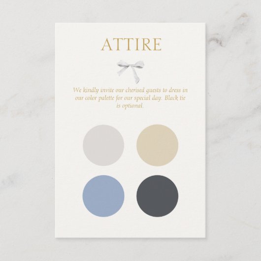 D'accompagnement Carte du boîtier du code vestimentaire du Mariage (Devant)