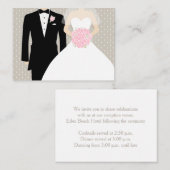 D'accompagnement Carte du boîtier du mariage de mariée et de mariée (Devant / Derrière)