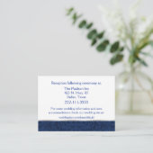 D'accompagnement Carte du boîtier Mariage damassé bleu (Debout devant)