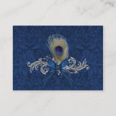 D'accompagnement Carte du boîtier Mariage damassé bleu (Dos)