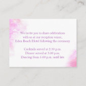 D'accompagnement Carte du boîtier mariage info art orchidée (Dos)