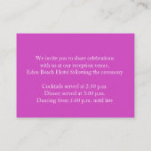 D'accompagnement Carte du mariage d'informations sur l'art fleur sa (Dos)