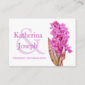 D'accompagnement Carte du mariage d'informations sur l'art fleur sa (Devant)