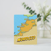 D'accompagnement Carte du Maroc illustrée dans le style Pop Art (Debout devant)