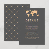 D'accompagnement Carte du monde gris orange et fumée Détails de l'i (Devant / Derrière)